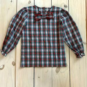 TBBC Holiday Christmas Plaid Blouse